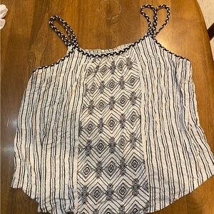 Maurices Black and White Geometric Camisole spaghetti tank top